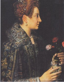 Portrait d'une jeune femme de profil