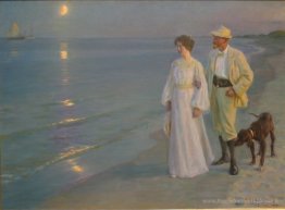 Soirée d'été sur la plage de Skagen