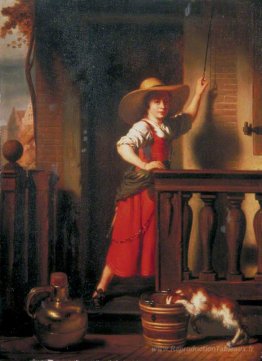 Une femme vendant du lait