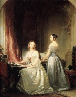 Portrait de grandes duchesses Olga Nikolaevna et Alexandra Nikol