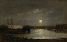 Sans titre (lune sur un port)