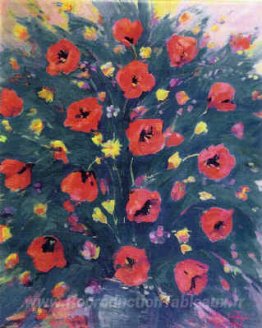 Nature morte avec coquelicots