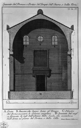 Vue en coupe des prononos, ou portique du temple d'honneur et de
