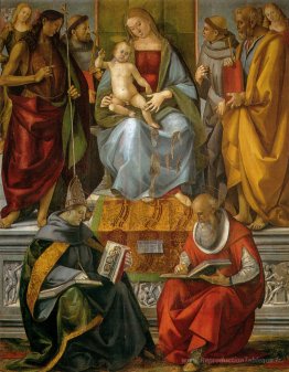 Vierge intronisée avec les saints
