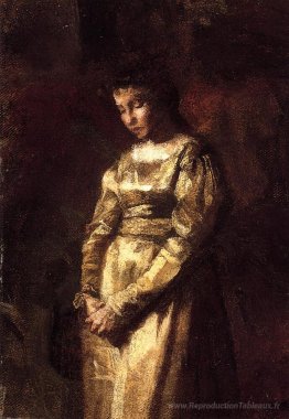 Jeune fille méditant (étude)