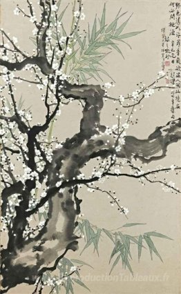Bambou et fleurs de prune