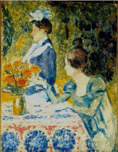 Deux femmes dans le jardin