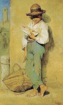 Garçon mangeant de la pastèque