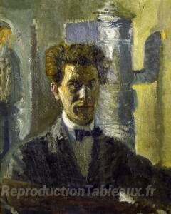 Autoportrait devant le poêle
