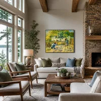 Premiers pas (après mil) — Maison au bord du lac