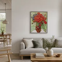 Coquelicots rouges et marguerites — Maison scandinave