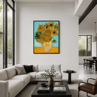 Nature morte - Vase avec douze tournesols — Résidence contemporaine