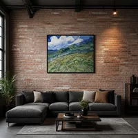 Wheatfield avec montagnes en arrière-plan — Loft moderne