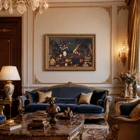 Nature morte avec des fleurs et des fruits — Salon baroque