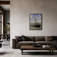 Bateau à marée basse à fecamp — Loft moderne