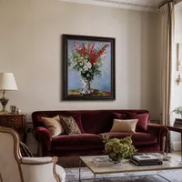 Bouquet de gadiolas, lys et dasies — Appartement parisien
