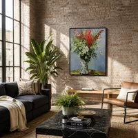 Bouquet de gadiolas, lys et dasies — Loft moderne