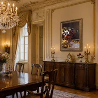 Fleurs et fruits — Salle à manger de château