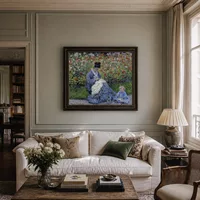 Camille Monet et un enfant dans le jardin de l'artiste à Argente — Appartement parisien