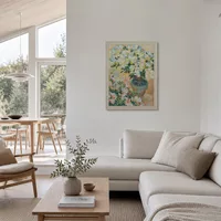 Azalée blanche dans un pot — Maison scandinave