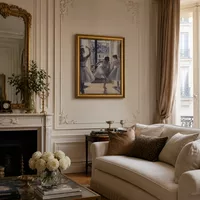 Trois danseurs dans une salle d'exercice — Appartement parisien