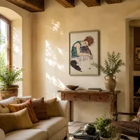 Femme assise avec genou plié — Villa italienne