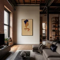 Autoportrait avec les mains sur la poitrine — Loft moderne