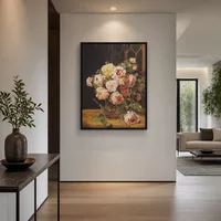 Bouquet de roses à la fenêtre — Maison de collectionneur