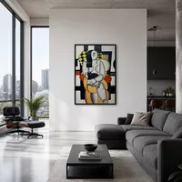 Femme avec un chat — Loft moderne