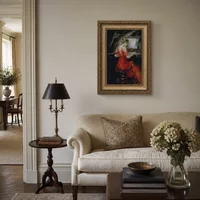 La femme en rouge — Villa italienne