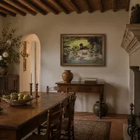 Petit déjeuner dans le jardin — Villa italienne