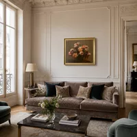 Vase de pivoines — Appartement parisien