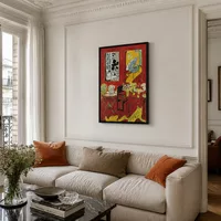 Grand intérieur rouge — Appartement parisien