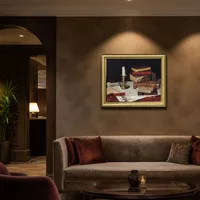 Nature morte avec des livres et des bougies — Hôtel de charme