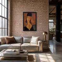 Portrait de Jeanne Hebuterne dans un grand chapeau — Loft moderne