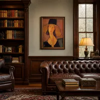 Portrait de Jeanne Hebuterne dans un grand chapeau — Bibliothèque classique