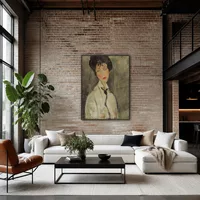 Femme avec une cravate noire — Loft moderne