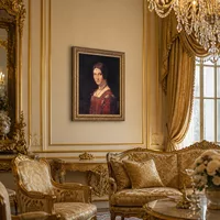 Portrait d'une femme inconnue (La Belle Ferroniere) — Salon baroque