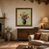 Anémones et coquelicots dans un vase — Villa italienne