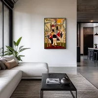Femme assise dans le jardin — Loft moderne