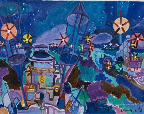 Ce tableau, peint à la main par nos artistes