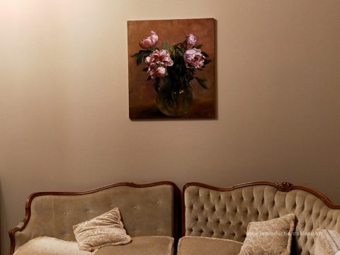 Vase de pivoines