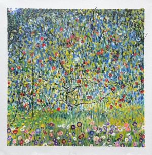 Jardin de campagne avec tournesols