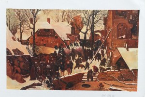 L'adoration des rois dans la neige