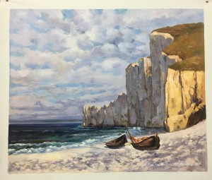 Baie avec des falaises