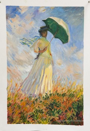 Femme avec un parasol, face à droite (également connue sous le n