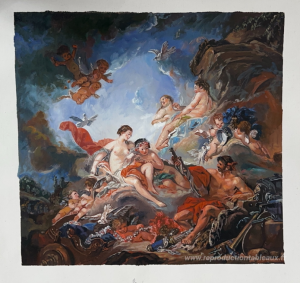 Vulcan présentant des armes à Vénus pour Énée