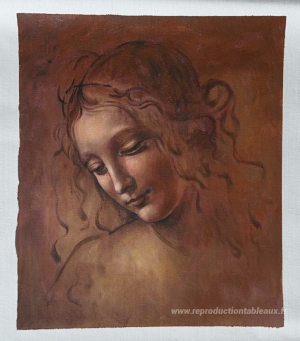 Tête d'une jeune femme aux cheveux ébouriffés (Leda)