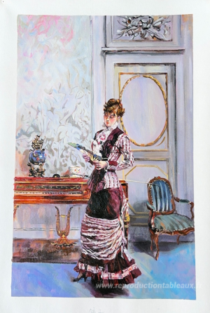 Une dame admirant un fan