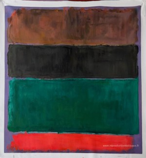 Sans titre (brun rouge, noir, vert, rouge)